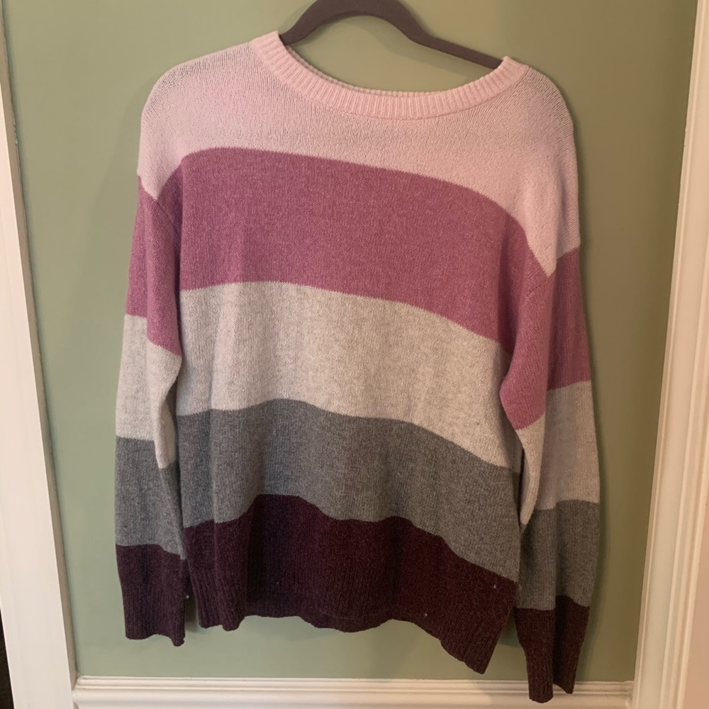 Time and Tru Purple Block Sweater